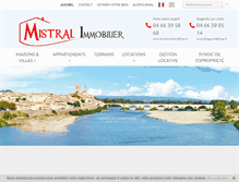 Tablet Screenshot of mistral-immobilier.com